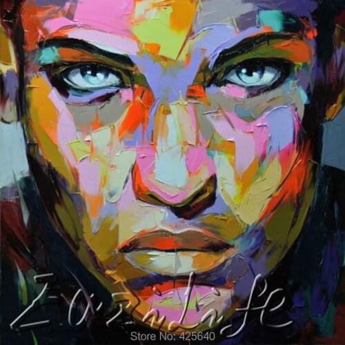 Palette knife painting portrait Palette knife Face Oil painting Impasto figure on canvas Hand painted Francoise Nielly 17