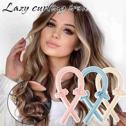 1Pc Heatless Curling Rod Headband Curls Lazy Curler Hair Rollers Silk Ribbon Sleeping Soft Wave Formers Women Hair Styling Tools