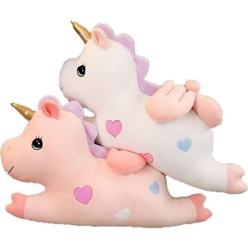 Unicorn Plush Toys soft Stuffed Plush Animals Toy horse Sofa Pillow cushion Baby Sleep Partner Playmate Kids Girl Gift