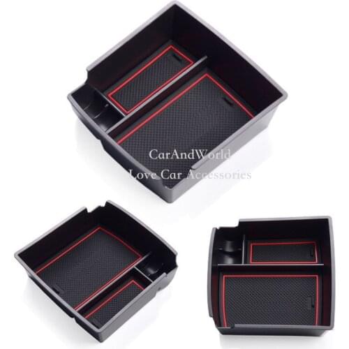 For Hyundai ix35 2018 Central Console Armrest Storage Box Glove Box Inner Anti Slip Mat Plastic Car-Styling Accessories