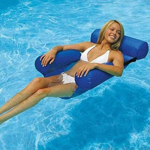 Garden Outdoor Floating Bed Swimming Pool Floating Chair Foldable Seats Inflatable Bed Lounge Chairs For Adult Summer Beach