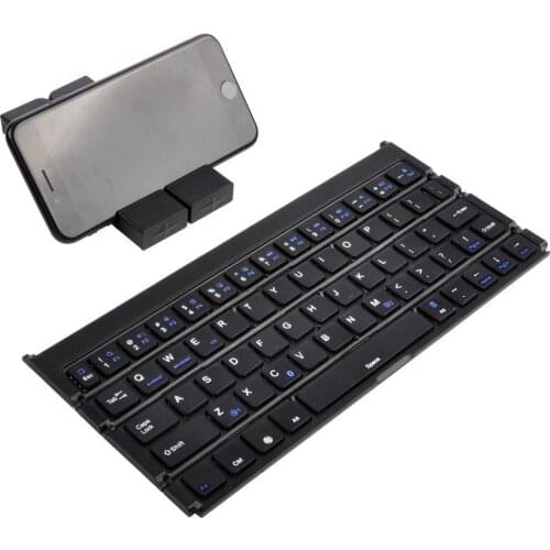 Bluetooth Folding Keyboard One device with multiple connections, multiple systems compatible with self-supporting stand
