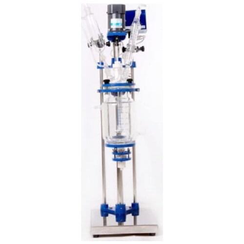 5L Chemical lab Jacketed Glass Reactor Vessel digital display 110V / 220V Top Quality