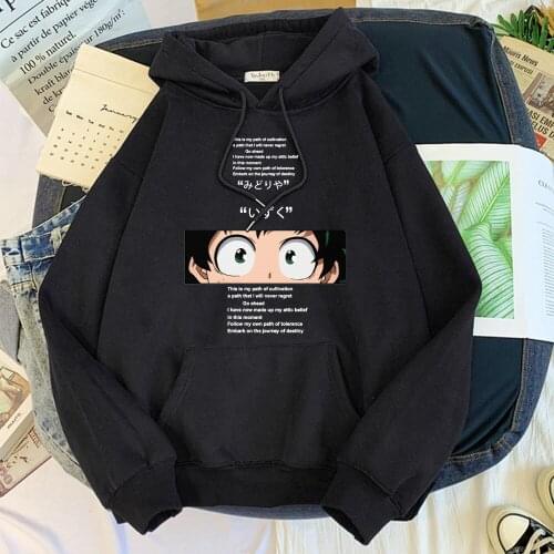 Anime My Hero Academia Midoriya Izuku Hoodie Autumn Winter Mens Clothing Casual Harajuku Tracksuit For Male Oversize Streetwear