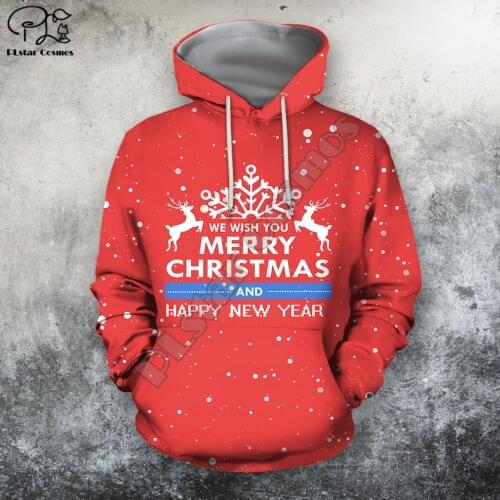 PLstar Cosmos Merry Christmas Santa Claus 3D Printed Hoodies Sweatshirts Zip Hooded For Men And Women Casual Streetwear Style-20