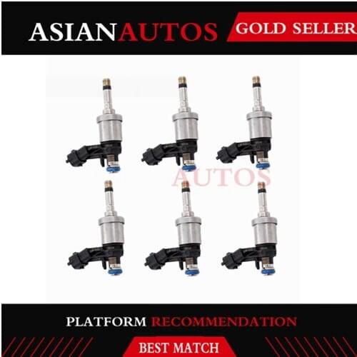 6pcs/Lot Fuel Injector For GMC Acadia Cadillac CTS STS Chevrolet Camaro Traverse 12638530 12611545 12632255 0261500056