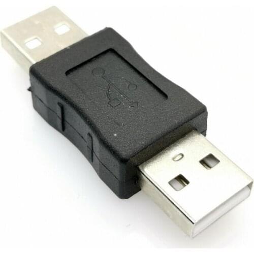 1pcs usb2.0 USB A Male to Male Connector Adapter Black