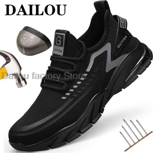Work Safety Shoes Sneakers Men Women Industrial Shoes Anti-smashing Steel Toe Work Boots Lightweight Construction Safety Boots