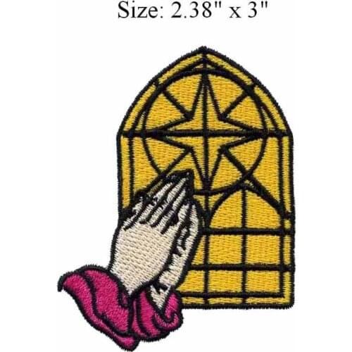 Gold badge 2.38"wide embroidery for clap/excitement/window