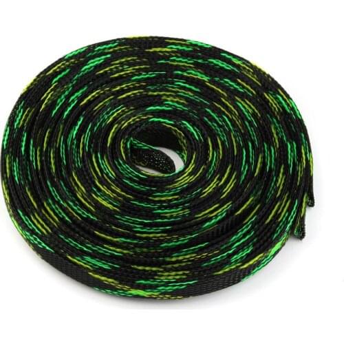 10M 10mm Braided Sleeving Tight PET Nylon Snakeskin Wire Cable Sleeve Mesh Shock Expandable 150% Wire Gland Cable Protecting