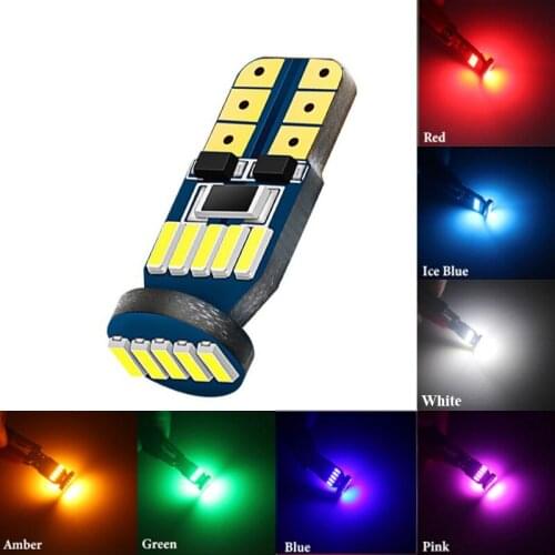 100pcs T10 LED W5W 194 Canbus Car Clearance Light Auto Reading Lights Bulb Car Interior Lamp 4014 15SMD DC12V