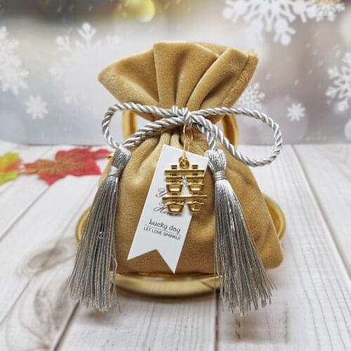 2021 New Multicolor Velvet Gift Bag Packing Bags With Strings Wedding Favor Gift Box Decoration Candy Boxes Party Supply Contain