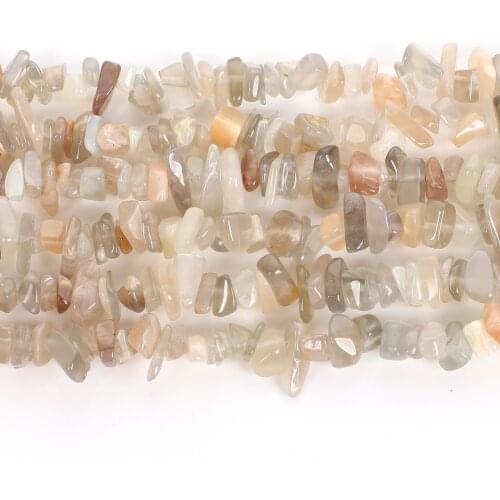 5-8mm Irregular Chip Moonstone Gravel Natural Stone Beads For Jewelry Making DIY Loose Spacer Beads Necklace Bracelet Handmade