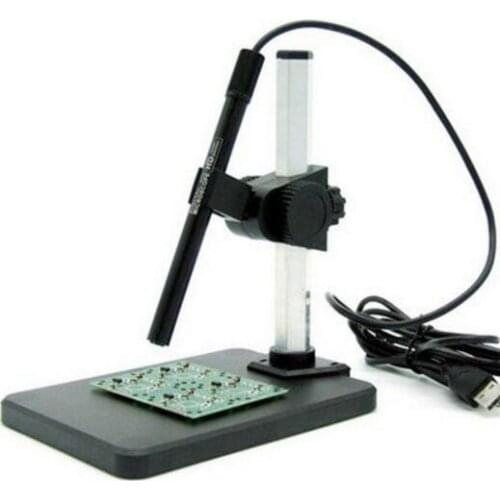 600X Pen Style LED Electronic Magnifying Glass Pocket USB Digital Microscope with Light Liftable bracket for Cellphone Repair