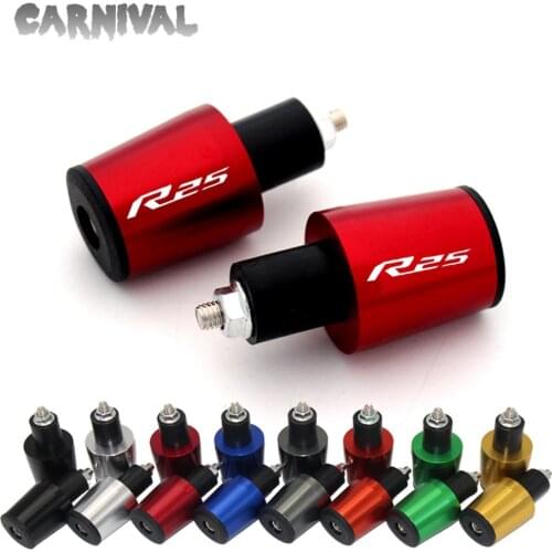 For Yamaha YZF R25 YZFR25 2014 2015 2016 2017 Motorcycle Accessories 7/8 22MM CNC Handlebar Grips Handle Bar Cap Plugs