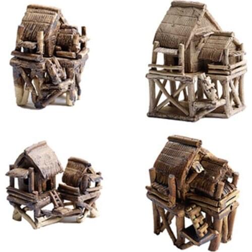 Home Decoration Craft Figurines Miniatures Ceramics Retro Vintage Cottage House Rockery Accessories Aquarium Decorate