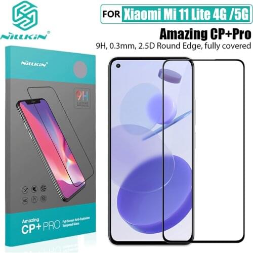 For Xiaomi Mi 11 Lite 5G Glass Nillkin CP+PRO Screen Protector Full coverage Tempered Glass For Xiaomi Mi11 Lite 4G Glass Film