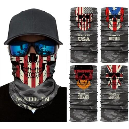 Camouflage Skull National Flag Magic Scarf Cycling Seamless Balaclava Head Scarves Headband Neck Face Warmer Motorcycle Bandanas