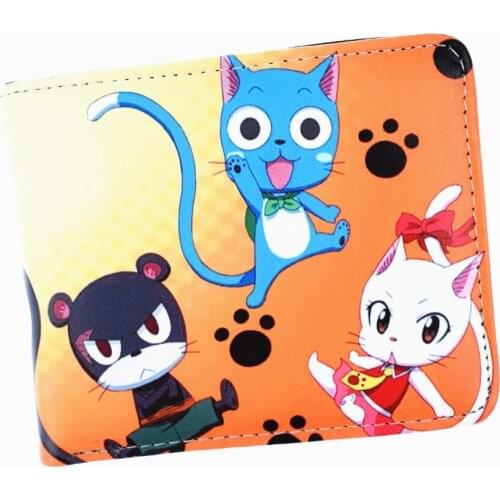Anime Cartoon Fairy Tail Wallet Credit Card Purse with Photo Holder Coin Purses