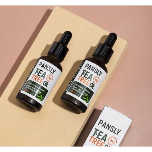 LanthomeTea Tree Essential Oil Acne Treatment Facial Skin Care Oil Compound Moisturizer Pore Control Active Ingredients 30ml