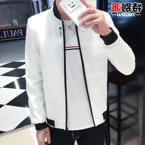 Mens Polyester Casual Jacket Scoop Neck Long Sleeve Zip Solid Short Coat Outwear