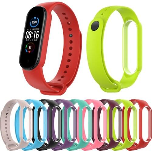 2020 New Coloful TPU Band For Xiaomi Mi Band 5 Sports Wrist Bracelet Strap Replacement For Miband 5 Watch Band Loop