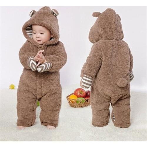 New Baby Romper Baby Thicken Clothes Newborns Keep Warm Overalls Autumn And Winter Clothing Jumpsuit Baby Boys Costume Wholesale