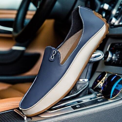 PUPUDA Casual Shoes Men Comfortable Formal Shoes Men Fashion Good Quality Men Loafers Plus Size Lightweight Leather Shoes Male