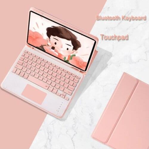 Luxury Wireless Bluetooth Keyboard With Touchpad Tablet Cloth Leather Phone Case For Apple iPad Air Pro 10.5 10.2 2019/2020 Case