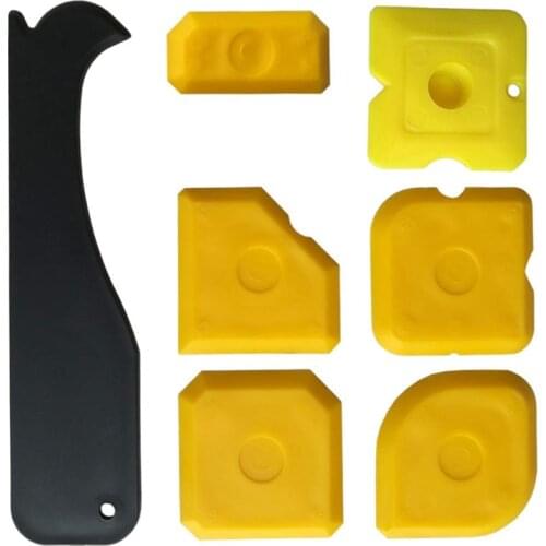 Free Shipping Silicone Sealant Finishing Tools Sealant Smoother Caulk Smoothing Profiler Former Applicator for Bathroom 7 Pieces