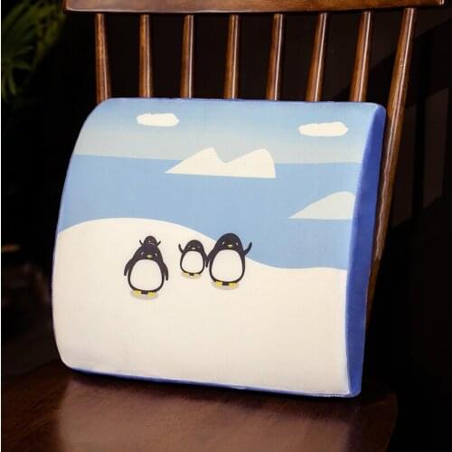 Lovely Plush Creative Car Chair Waist Pillow Penguin Dog Soft Nice Cushion For Girlfriend Valentines Day Gifts