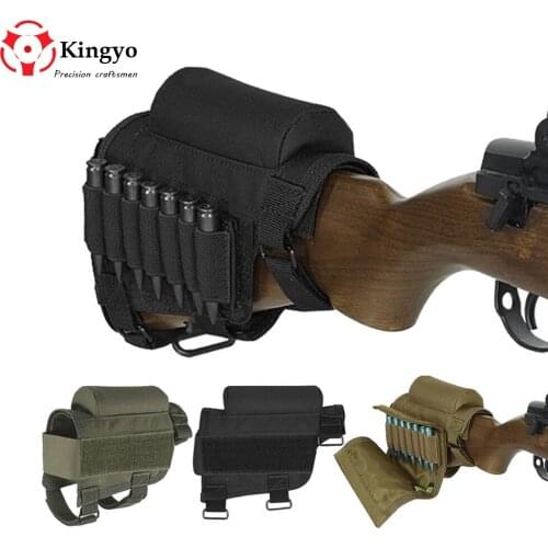 Tactical Buttstock Cheek Rest with Ammo Carrier Case Holder for .300 .308 Winmag