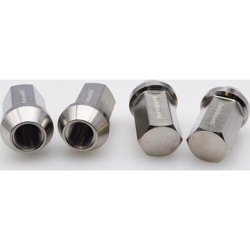 Silver M12*1.5*35 full hex Light weight Gr5 titanium lug nut