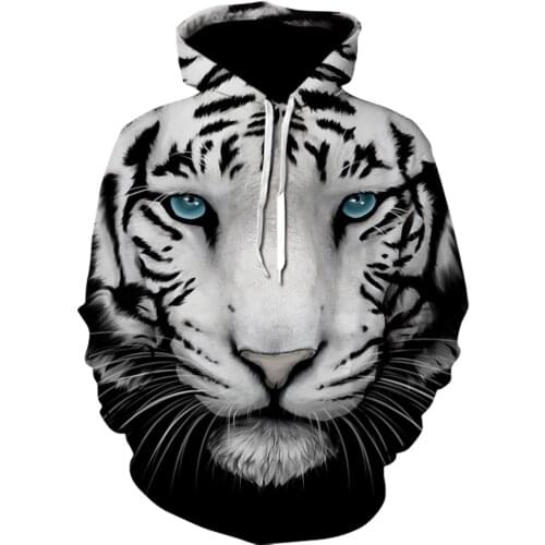 Animal King Tiger 3D Tiger Hooded Sweatshirt Tops Men And Women Funny Street Fashion Casual childTrend Sports Oversized Hoodies