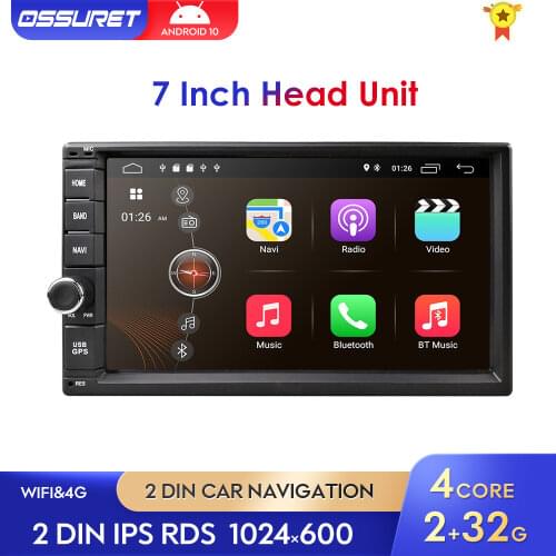 2 Din Android10 Universal Car Radio Stereo GPS Navi Fit Nissan Sentra X-Trail Livina Navara MP300 NV200 Cfiro Juke DSP IPS WiFi
