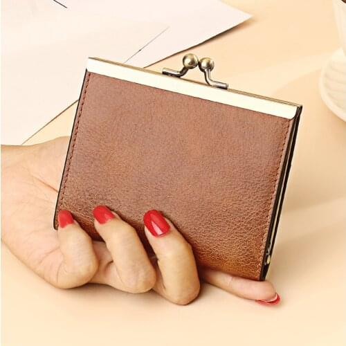 2021 Retro Cowhide Women Wallet Senior Wax oil Leather Clutch Bag Evening Bags Mini Purse Bag Classic Genuine Leather Card Bag