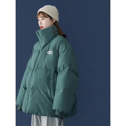 Women Down Cotton Coat Winter Jacket Short Warm Down Jacket Parka Female Stand-up collar Cotton-padded Jacket Coat Women Outwear