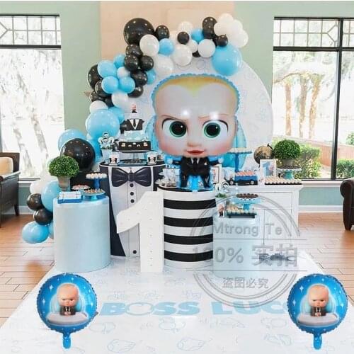 1set Cartoon Baby Boss Baby Shower Birthday Theme Party Decoration Foil Helium Balloons Kids Garland Arch Kit Latex Air Globos