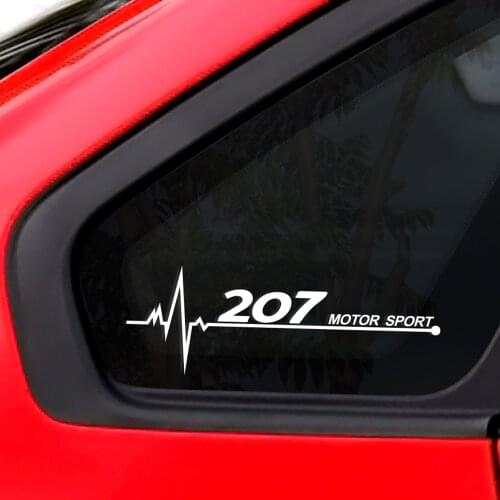 2PCS Car Styling Side Window Decoration Decals Stickers For Peugeot 207 Reflective Vinyl Auto Trim Waterproof Decals Accessories