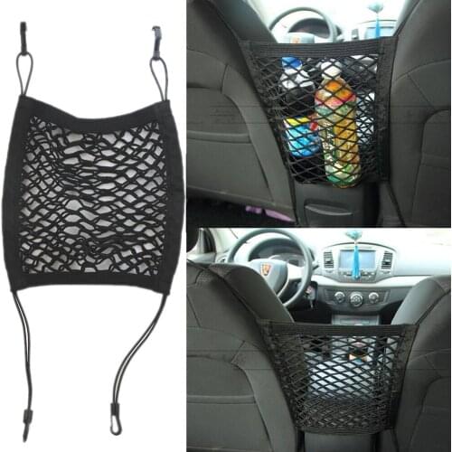 200Pcs/Lot Nylon Car Truck Storage Luggage Hooks Hanging Organizer Holder Seat Bag Net Mesh (Color: Black)