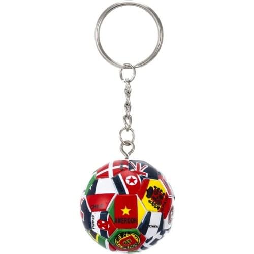 3D National Flag Football Key Chains For Men Sports Fans Soccer Ball Keychain Male Bag Car Trinket Jewelry Souvenirs Gift