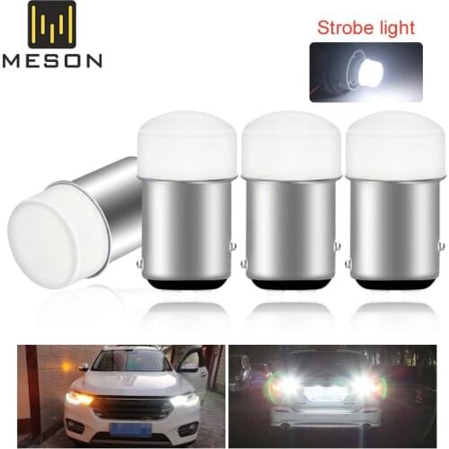 4Pcs 1156 BA15S P21W 1157 BAY15D P21/5W 3014 9SMD Flash Exposure Lamp Led For Turn Signal Light Bulbs 12V DC White