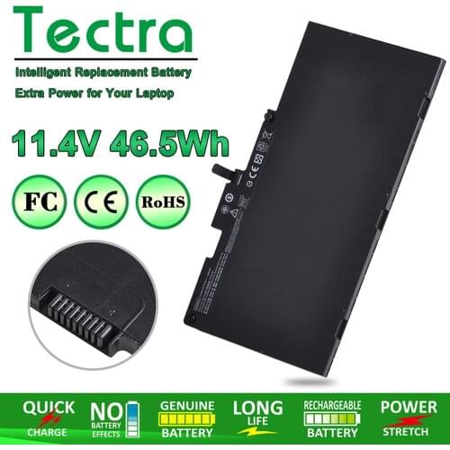 Tectra 11.4V 3cells CS03XL Laptop Battery for HP EliteBook 745 G3 840 G2 G3 850 G3 G4 ZBook 15u G3 G4 mt43 Series/11.5v 46.5Wh