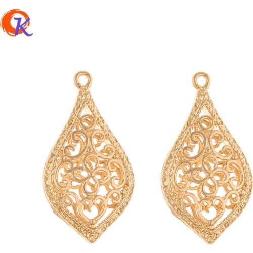 Cordial Design 40Pcs 18*34MM Jewelry Accessories/Hand Made/Hollow Out Three-dimensional Shape/Copper/DIY Charms/Earring Findings