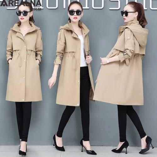 AREALNA Women's Long Raincoats