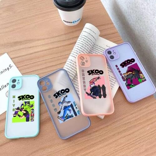 Hot Anime SK8 Phone Case for IPhone 11 X 12 Pro MAX 7 XR XS SE2020 8 6 Plus Sk8 The Infinity Silicone Matte Hard PC Cover Shell
