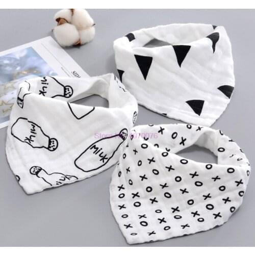 DHL 200pcs Baby Bibs Boy Girl Bandana Water Absorb Bib Burp Cloth Cotton Baby Scarf Burp Baby Christmas Accessories