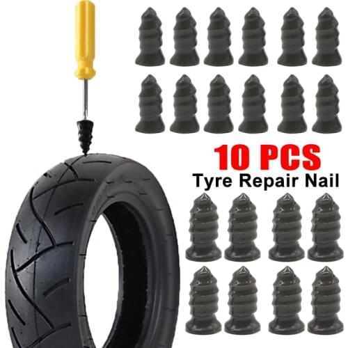 10pcs Vacuum Tyre Repair Nail for Car Motorcycle Electric Bicycle Bike Tubeless Rubber Tire Puncture Repair Nails Tool Accessory