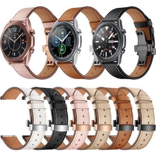 20mm/22mm Italy Leather Watch band For Amazfit GTS/2/2e/GTS2 Mini/GTR 42mm/47mm/GTR2/2e/stratos 2/3 Metal Watch Bracelet strap