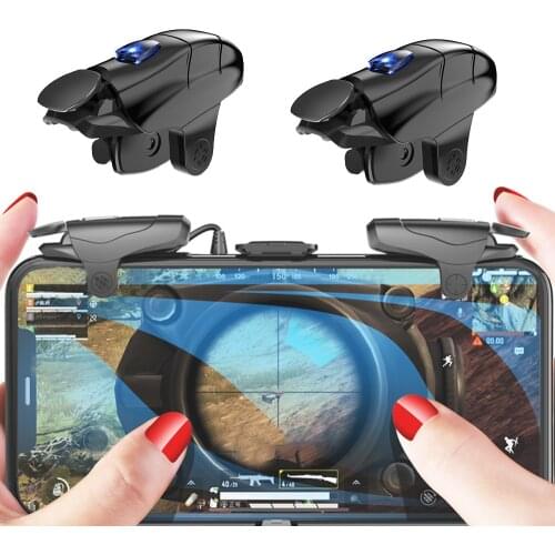Mobile Game Controller L1R1 Trigger Aim Button Shooter Joystick for PUBG IPhone Android SmartPhone ,Up to 30 Clicks Per Second